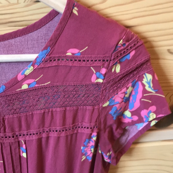 Matilda Jane Art Class Dress Floral Print Mauve Size Extra Small - Picture 3 of 9